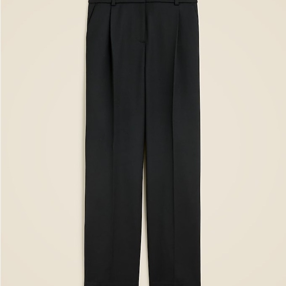 J CREW Women's Black FAVORITE FIT TOLLEGNO 1900 Italy Wool Dress Pants Sz 4 NWT